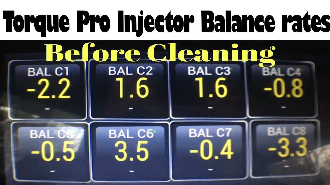 torque pro injector balance rates